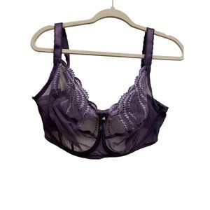 Wacoal Purple 855304 Evocative Edge Underwire Bra Women Size 40H